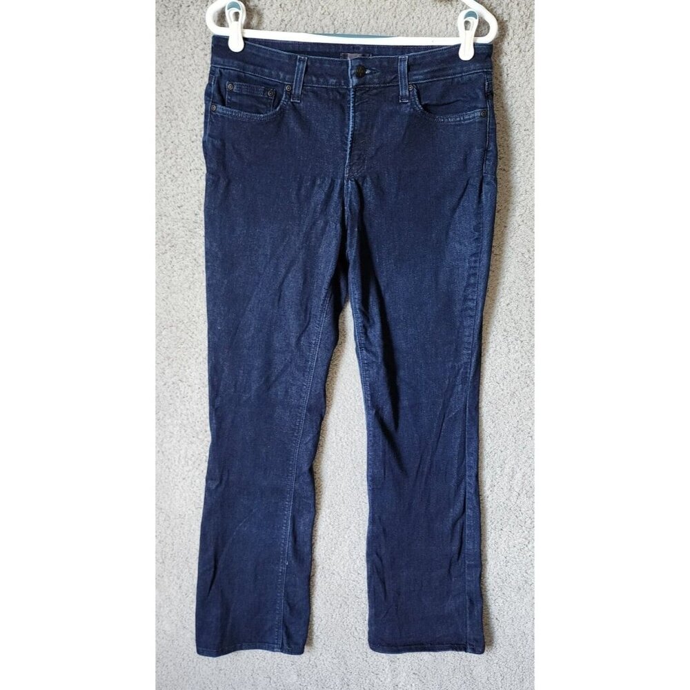 NYDJ Women's Billie Mini Bootcut Dark Wash Denim Jeans Lift Tuck Stretch Size 10